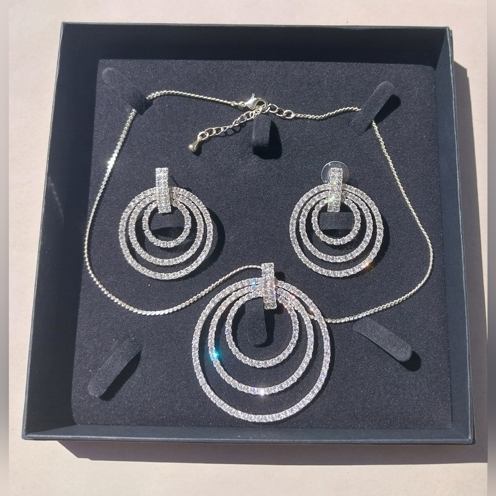 Silver Pendant Necklace and Earring Set - Picture 10 of 10